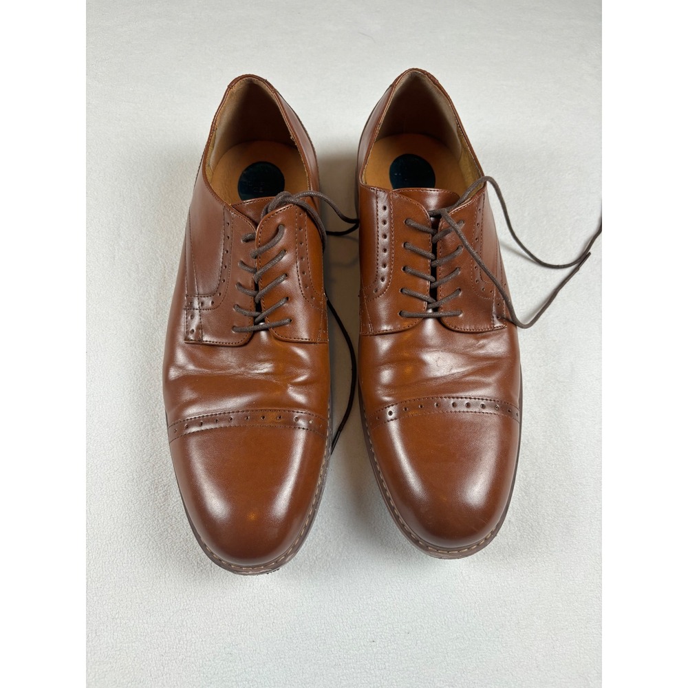 Nunn Bush Comfort Gel Brown Leather Cap Toe Oxford Dress Shoes Mens‎ 12